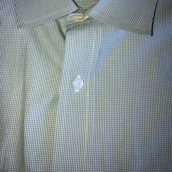 Banana Republic Green Gingham button down shirt - Picture 2 of 6